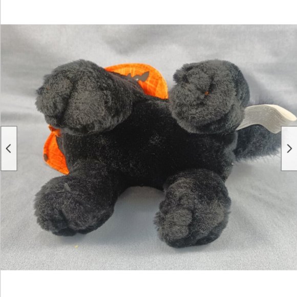 Vtg Sears Exclusive Friday Black Cat Plush Stuffed Toy Halloween Witch Hat - Picture 5 of 7